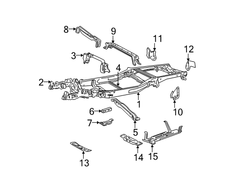 1997 Ford F-250 Frame & Components Diagram