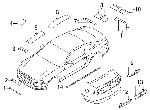 2013 Ford Mustang Stripe Tape Diagram 16 - Thumbnail