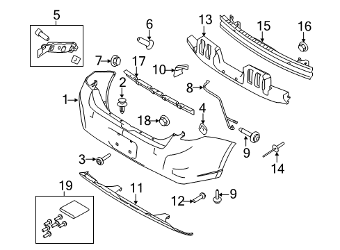 2011 Ford Focus Rear Bumper Diagram 2 - Thumbnail