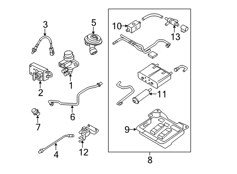 2005 Mercury Grand Marquis Emission Components Diagram