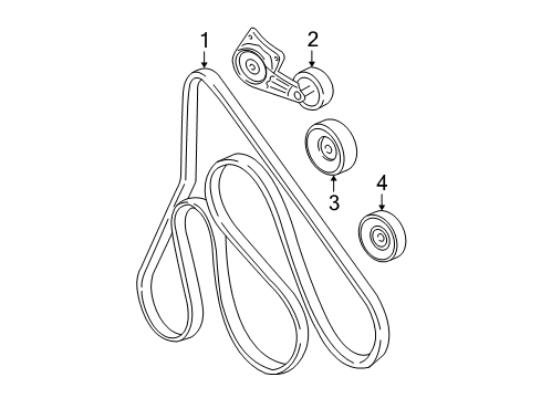 2003 Mercury Mountaineer Belts & Pulleys, Maintenance Diagram 2 - Thumbnail