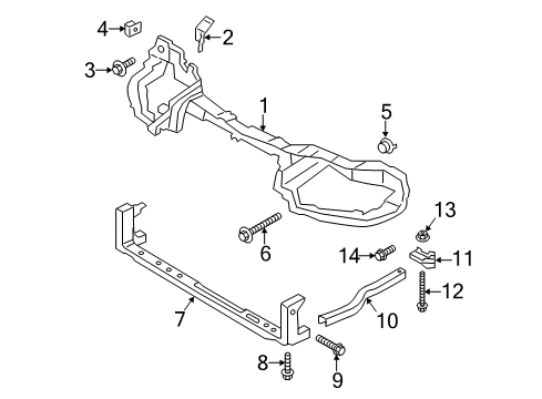 2014 Ford Escape Radiator Support Diagram