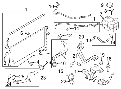 2022 Ford Bronco HOSE - OVERFLOW Diagram for NB3Z-8075-C