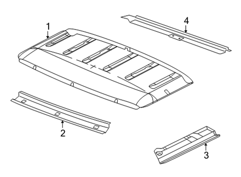 2019 Ford E-350 Super Duty Roof & Components Diagram