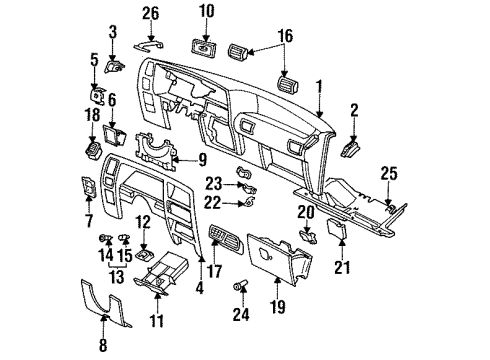 1994 Ford Ranger Front Door Diagram 3 - Thumbnail