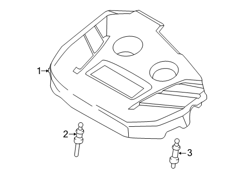 2013 Ford Fusion Engine Appearance Cover Diagram 2 - Thumbnail