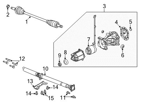 2008 Ford Taurus X Axle Components - Rear Diagram