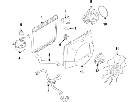 2019 Ford E-350 Super Duty Cooling System, Radiator, Water Pump, Cooling Fan Diagram 4 - Thumbnail