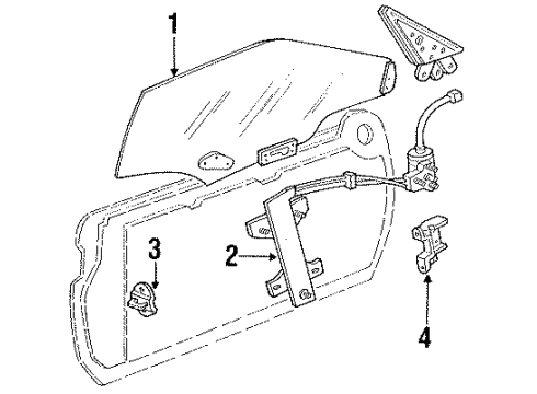 1990 Ford Probe Door & Components, Electrical Diagram 1 - Thumbnail