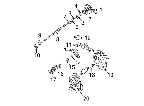 2004 Mercury Sable Shaft & Internal Components Diagram