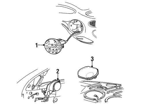 1998 Ford Taurus SPEAKER ASY Diagram for F6DZ18808FB