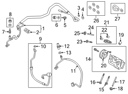 2020 Ford Transit Connect Compressor Assembly Diagram for JX6Z-19703-B