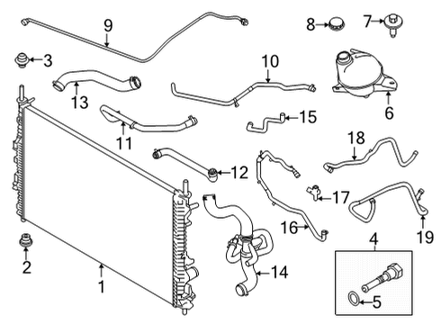 2020 Ford Transit-350 Radiator & Components Diagram 1 - Thumbnail