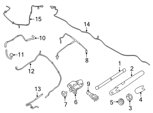 2017 Ford Explorer Hose - Windshield Washer Diagram for BB5Z-17A605-B