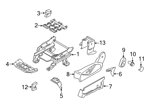 2020 Ford Transit Connect COVER - SEAT TRACK Diagram for AM5Z-5861748-AE