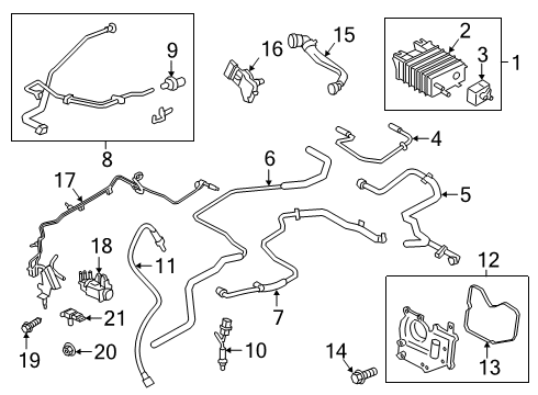 2017 Ford Fusion CANNISTER - FUEL VAPOUR STORE Diagram for FG9Z-9D653-S