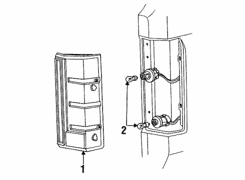 1995 Ford F-150 Combination Lamps Diagram