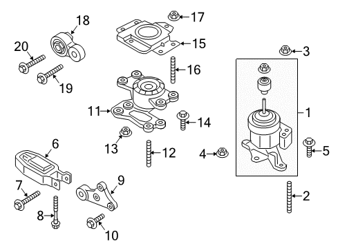 2013 Lincoln MKZ Stud Diagram for -W714610-S439