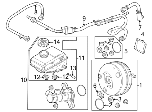 2022 Ford Bronco KIT - MASTER CYLINDER REPAIR Diagram for MB3Z-2140-T