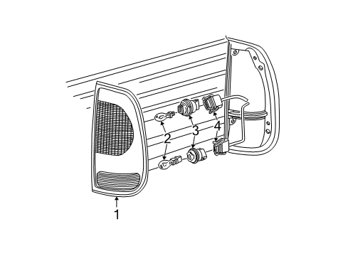 1999 Ford F-250 Combination Lamps Diagram 2 - Thumbnail