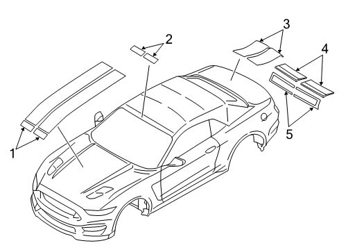 2017 Ford Mustang Stripe Tape Diagram 1 - Thumbnail