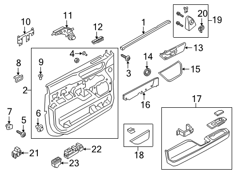 2022 Lincoln Navigator APPLIQUE - DOOR TRIM PANEL Diagram for NL7Z-78239A01-FA