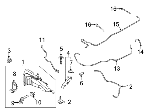 2023 Lincoln Corsair BLADE ASY - WIPER Diagram for LJ7Z-17528-BA