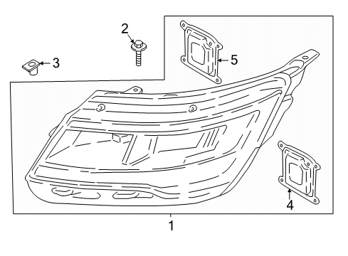 2022 Lincoln Corsair Headlamp Components Diagram