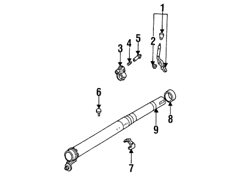 1993 Ford Ranger Gear Shift Control - AT Diagram 2 - Thumbnail