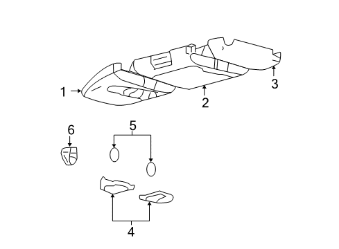 2004 Ford F-150 Overhead Console Diagram 3 - Thumbnail