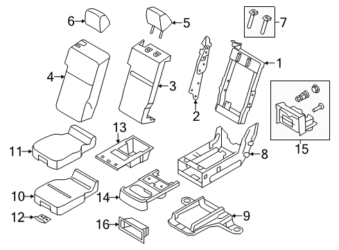 2014 Ford F-150 Seat Cushion Cover Assembly Diagram for BL3Z-1562900-GA