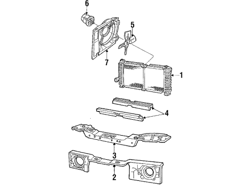 1984 Ford Escort Radiator & Components, Cooling Fan Diagram