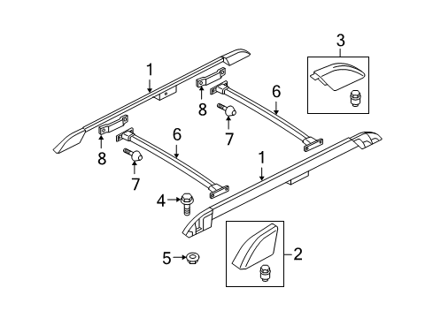 2008 Mercury Mountaineer Luggage Carrier Diagram