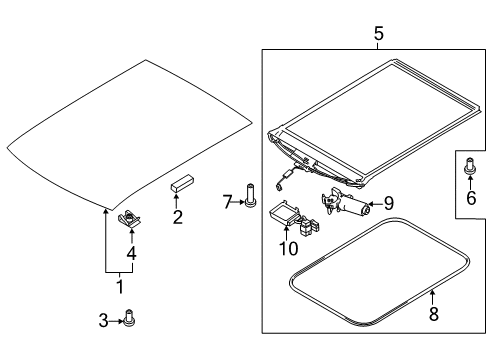 2014 Ford Transit Connect Sunroof Diagram 2 - Thumbnail