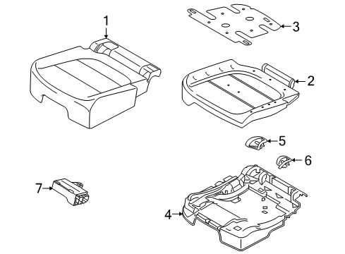 2023 Lincoln Corsair COVER ASY - REAR SEAT CUSHION Diagram for LJ7Z-7863804-AB