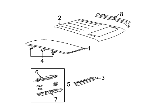 2004 Lincoln Aviator Kit - Rear Spoiler Diagram for 3C5Z-7844210-AAB