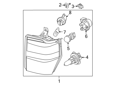 2009 Ford F-350 Super Duty Headlamps, Electrical Diagram 1 - Thumbnail