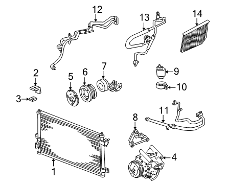 2001 Lincoln LS Clutch Assembly - Compressor Diagram for XW4Z-19D786-A