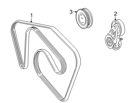 2005 Mercury Montego Belts & Pulleys Diagram