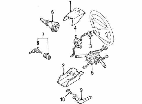 1999 Ford Contour Trunk, Body Diagram 2 - Thumbnail