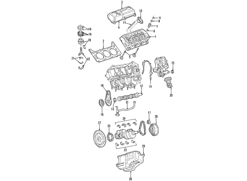 1998 Ford E-250 Econoline Engine Parts & Mounts, Timing, Lubrication System Diagram 2 - Thumbnail