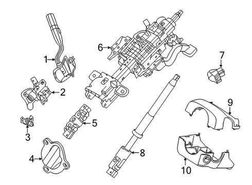 2022 Ford E-350 Super Duty KIT - LOCK CYLINDER Diagram for LB5Z-11582-C