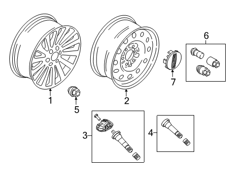 2024 Lincoln Navigator Wheels Diagram 1 - Thumbnail