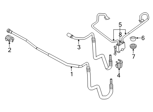 2014 Ford Edge Tube - Oil Cooler Diagram for BT4Z-7C410-B