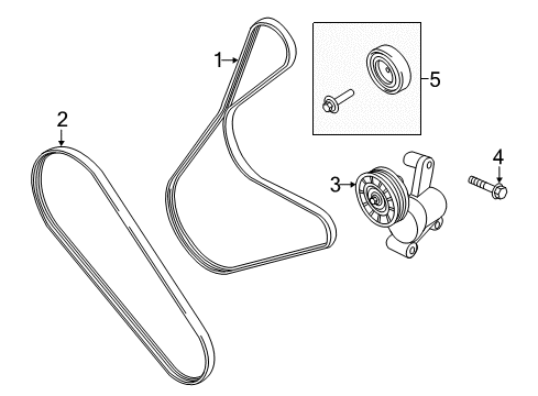 2017 Ford Escape Belts & Pulleys Diagram