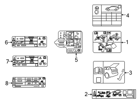 2023 Ford Bronco Sport Information Labels Diagram