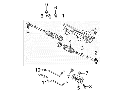 2005 Ford Explorer Gear Assembly - Steering Diagram for 5L2Z-3504-AARM