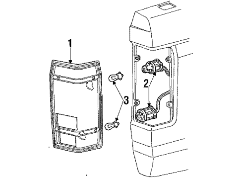 1985 Ford Bronco II Tail Lamps Diagram