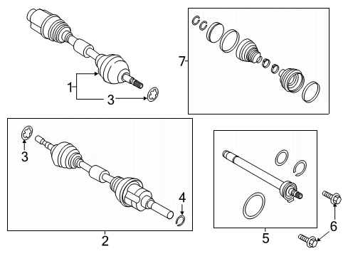 2021 Lincoln Nautilus Drive Axles - Front Diagram 1 - Thumbnail