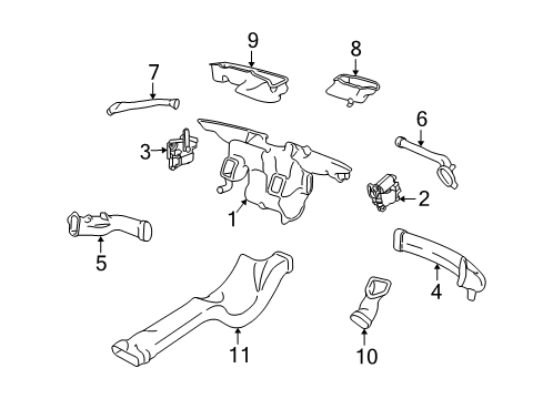 2005 Lincoln Town Car Screen Assembly Diagram for 3W1Z-19C928-AA